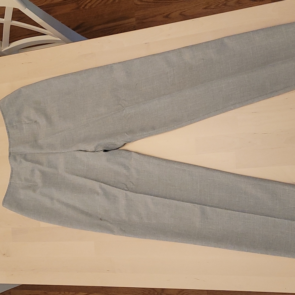Vintage 1980s Scarlet Pleated Grey Pantsuit with Slit and Button Details - Picture 12 of 16